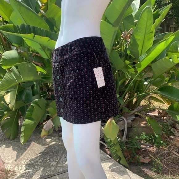 💋NWT FREE People Corduroy Button Down Mini Skirt - Picture 10 of 13